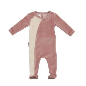 Maniere Mauve Sherpa Velour Footie. 1 & 3 mo. Bringing Baby Home. New with tags.